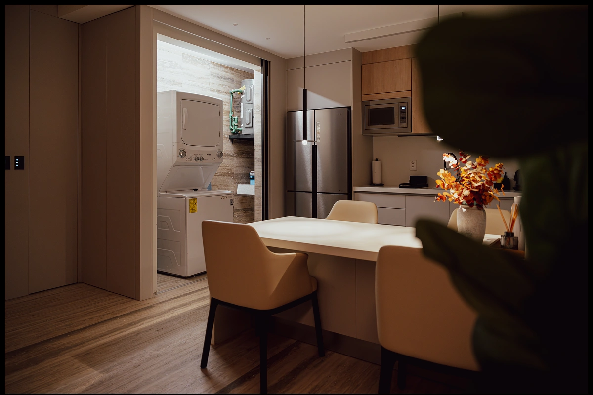 interior de departamento Deluxe de dos recámaras con balcón en Polanco
