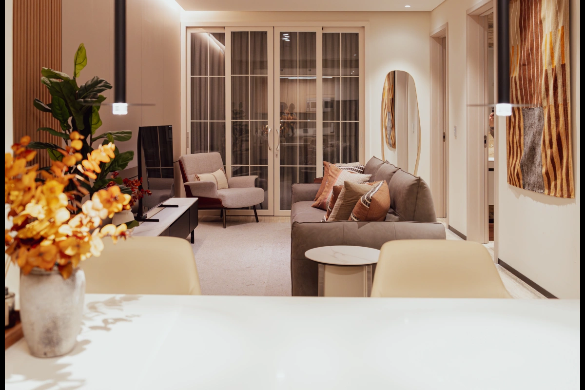 interior de departamento Deluxe de dos recámaras con balcón en Polanco