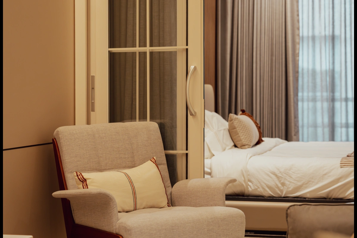 interior de departamento Deluxe de dos recámaras con balcón en Polanco