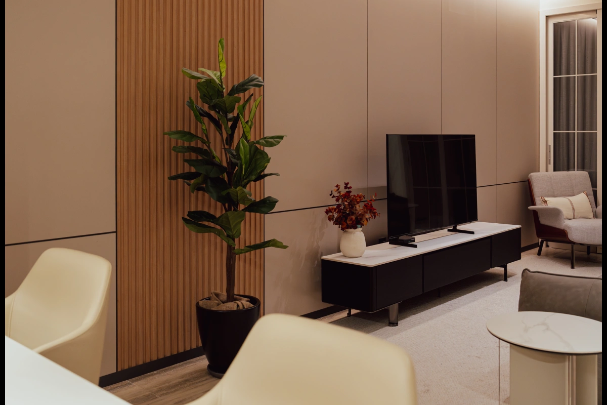 interior de departamento Deluxe de dos recámaras con balcón en Polanco