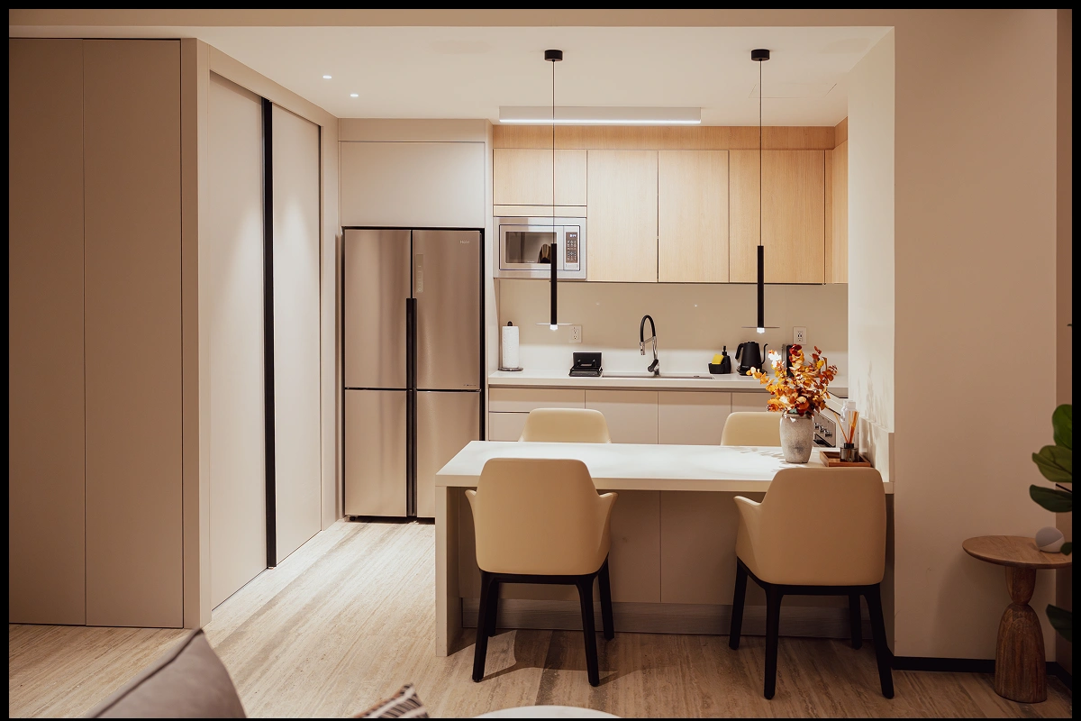 interior de departamento Deluxe de dos recámaras con balcón en Polanco