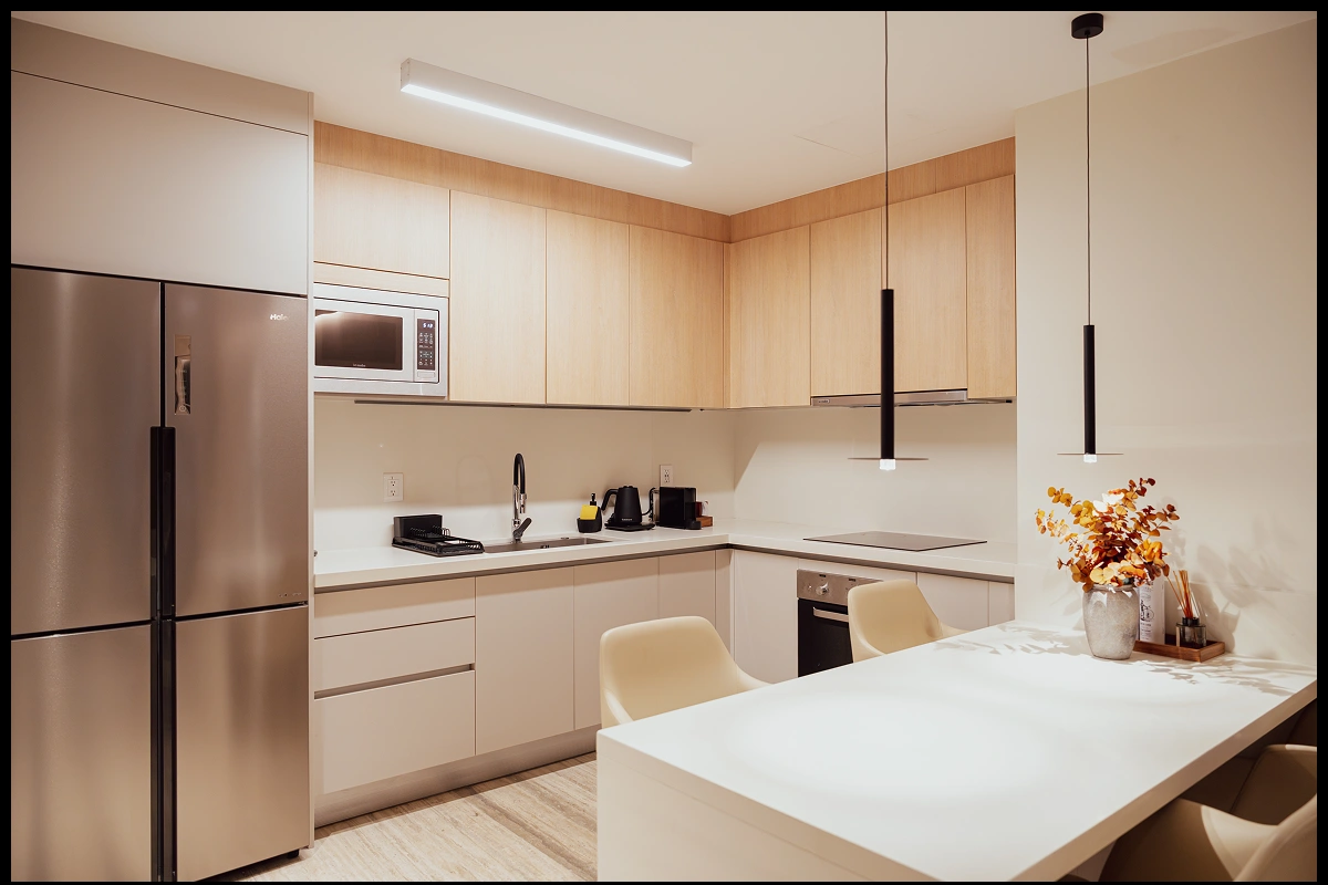 interior de departamento Deluxe de dos recámaras con balcón en Polanco