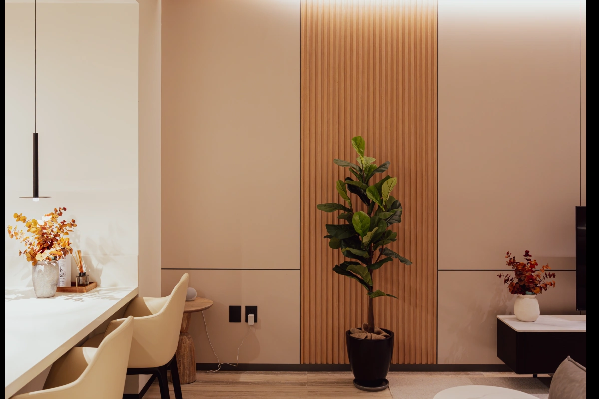 interior de departamento Deluxe de dos recámaras con balcón en Polanco