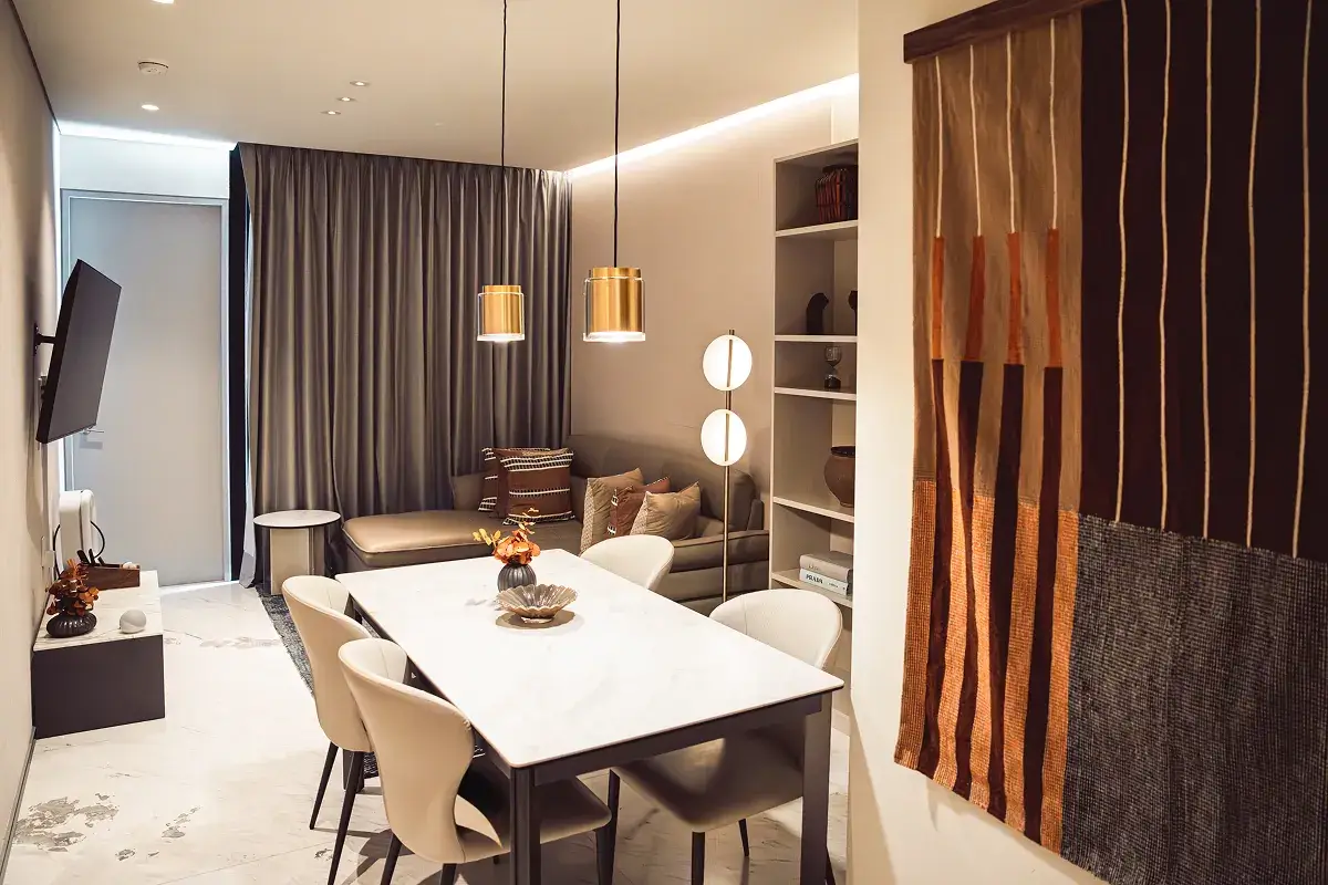 Departamento con terraza interior completamente amueblado para una estancia cómoda y exclusiva